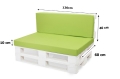Coussins de palette Flat: Vert