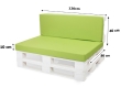 Coussins de palette Flat: Vert