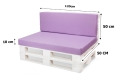 Coussins de palette Flat: Violet Clair