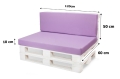 Coussins de palette Flat: Violet Clair