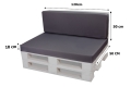 Coussins de palette Flat: Anthracite