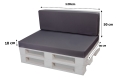 Coussins de palette Flat: Anthracite