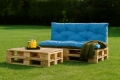 Coussin pour palette extérieur interieur Bleu: Enkel