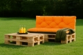Coussin pour palette extérieur interieur  Orange: Enkel