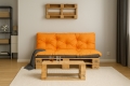 Coussin pour palette extérieur interieur  Orange: Enkel