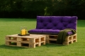 Coussin pour palette extérieur interieur Violet: Enkel
