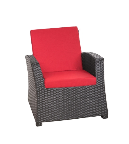 Coussin fauteuil de jardin - FLAT:  Rouge