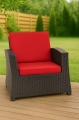 Coussin fauteuil de jardin - FLAT:  Rouge