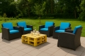 Coussin fauteuil de jardin - FLAT:  Blue