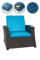 Coussin fauteuil de jardin - FLAT:  Blue