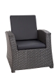 Coussin fauteuil de jardin - FLAT:  Noir
