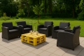 Coussin fauteuil de jardin - FLAT:  Noir
