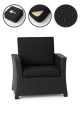 Coussin fauteuil de jardin - FLAT:  Noir