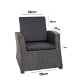 Coussin fauteuil de jardin - FLAT:  Noir