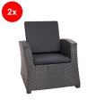 Coussin fauteuil de jardin - FLAT:  Noir