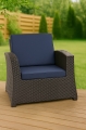 Coussin fauteuil de jardin - FLAT:  Marine Blue