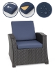 Coussin fauteuil de jardin - FLAT:  Marine Blue