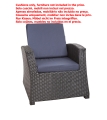 Coussin fauteuil de jardin - FLAT:  Marine Blue