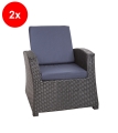 Coussin fauteuil de jardin - FLAT:  Marine Blue