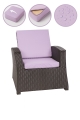 Coussin fauteuil de jardin - FLAT:  Violet Clair