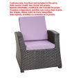 Coussin fauteuil de jardin - FLAT:  Violet Clair