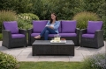 Coussins pour canapé de jardin 4-5 personnes - rotin: Violet