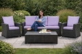 Coussins pour canapé de jardin 4-5 personnes - rotin: Violet Clair