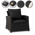 Coussin fauteuil de jardin - MIX:  Noir