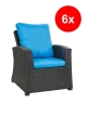 Coussin fauteuil de jardin - MIX:  Blue