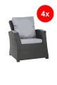 Coussin fauteuil de jardin - MIX:  Gris