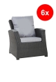 Coussin fauteuil de jardin - MIX:  Gris