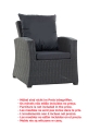 Coussin fauteuil de jardin - MIX:  Noir