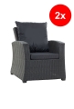 Coussin fauteuil de jardin - MIX:  Noir