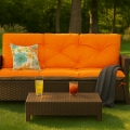 COUSSIN POUR CANAPÉ DE JARDIN  ROTIN: Orange