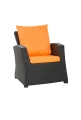 Coussin fauteuil de jardin - MIX:  Orange