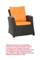 Coussin fauteuil de jardin - MIX:  Orange