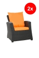 Coussin fauteuil de jardin - MIX:  Orange