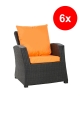 Coussin fauteuil de jardin - MIX:  Orange