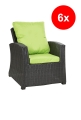 Coussin fauteuil de jardin - MIX:  Vert Citron
