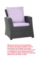 Coussin fauteuil de jardin - MIX:  Violet Clair