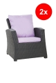 Coussin fauteuil de jardin - MIX:  Violet Clair