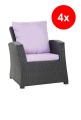Coussin fauteuil de jardin - MIX:  Violet Clair
