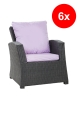 Coussin fauteuil de jardin - MIX:  Violet Clair