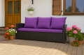 Coussins de canapé de jardin en résine tressée Violet