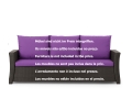 Coussins de canapé de jardin en résine tressée Violet