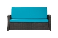 Coussins de canapé de jardin en résine tressée SLIM: Blue