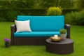 Coussins de canapé de jardin en résine tressée SLIM: Blue