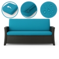 Coussins de canapé de jardin en résine tressée SLIM: Blue