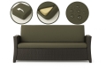 Coussins de canapé de jardin en résine tressée SLIM: Vert