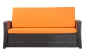 Coussins de canapé de jardin en résine tressée SLIM: Orange